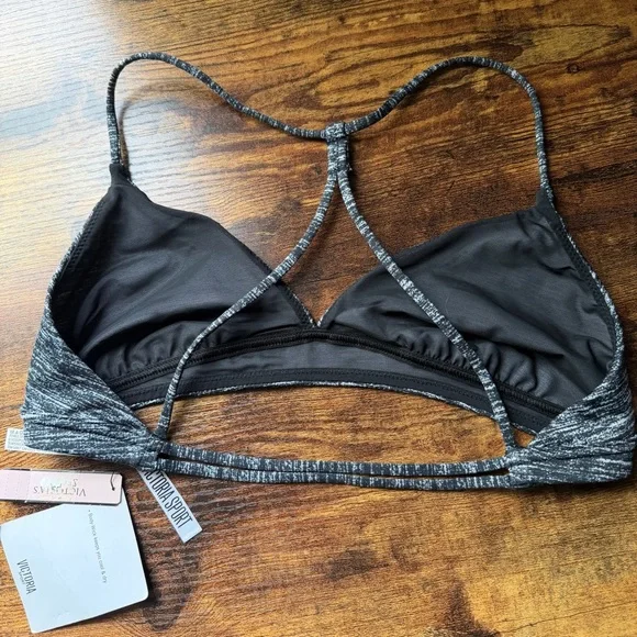 Victoria's Secret Grey Space-Dye Racerback Sports Bra - Picture 5 of 7